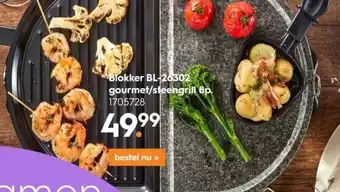 Blokker Blokker bl-26302 gourmet/steengrill 8p. aanbieding