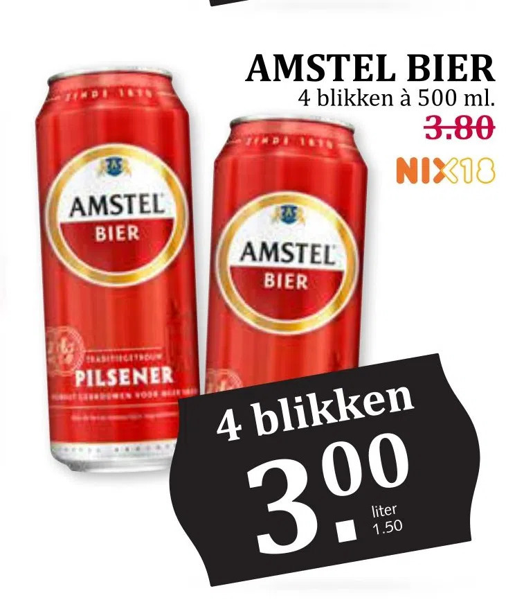 Amstel bier aanbieding bij Boon`s Markt