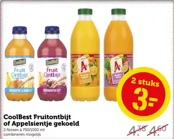 Coop Coolbest fruitontbijt of appelsientje gekoeld aanbieding