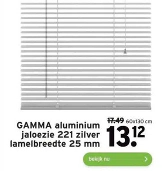 GAMMA Gamma aluminium jaloezie aanbieding