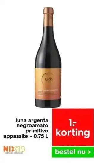 HEMA Luna argenta negroamaro primitivo appassite - 0,75 l aanbieding