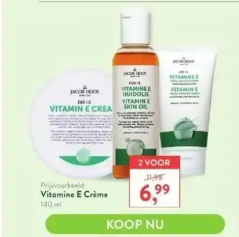 Holland & Barrett Prijsvoorbeeld: vitamine e crème aanbieding