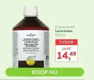 Holland & Barrett Prijsvoorbeeld: levertraan 500 ml aanbieding