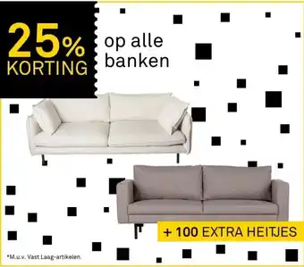 Karwei 25% korting op alle banken aanbieding