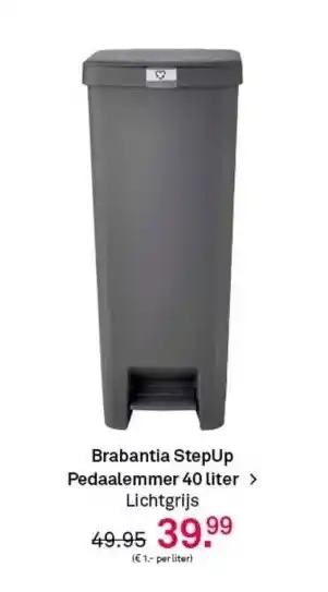 Karwei Brabantia stepup pedaalemmer aanbieding