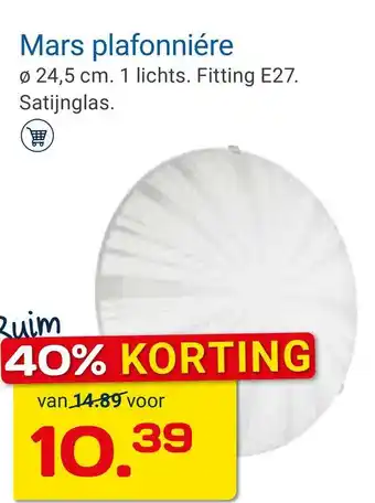 Kluswijs Mars plafonniére aanbieding