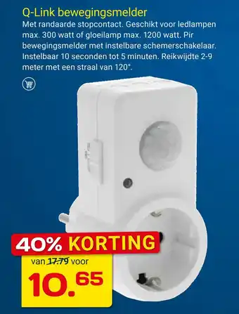 Kluswijs Q-link bewegingsmelder aanbieding