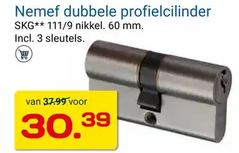 Kluswijs Nemef dubbele profielcilinder aanbieding