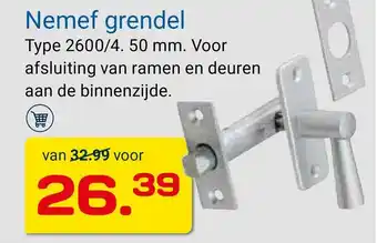 Kluswijs Nemef grendel aanbieding