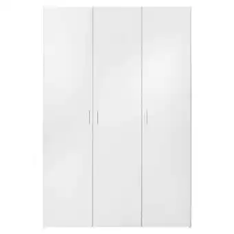 Leen Bakker Kledingkast space 3-deurs - wit - 175,4x115,8x49,5 cm aanbieding