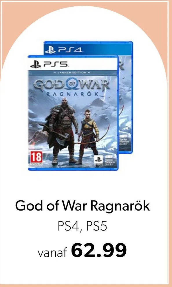 God of war ragnarök ps4, ps5 aanbieding bij Wehkamp