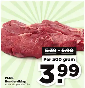 PLUS PLUS Runderriblap 500g aanbieding