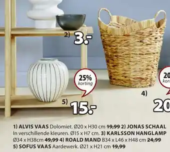 Jysk 2) Jonas Schaal  Ø15 x H7 cm aanbieding