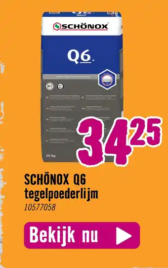 Hornbach Schönox q6 tegelpoederlijm aanbieding