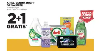 Jumbo Ariel,Lenor, Dreft of Swiffer 2+1 gratis aanbieding