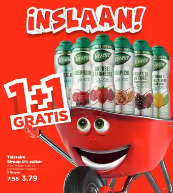 PLUS Teisseire siroop 0% suiker aanbieding