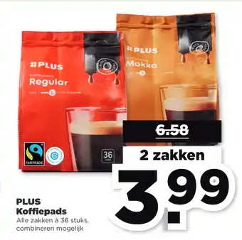PLUS Plus koffiepads aanbieding
