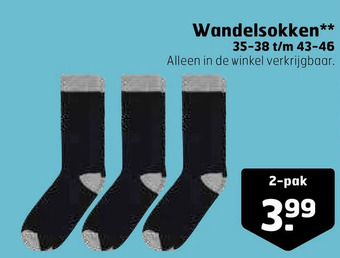 Trekpleister Wandelsokken** aanbieding