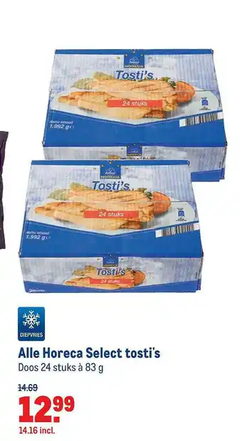 Makro Alle Horeca Select Tosti's aanbieding