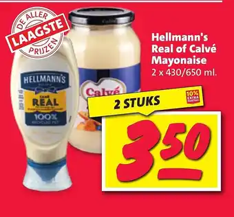 Nettorama Hellmann's real of calvé mayonaise aanbieding