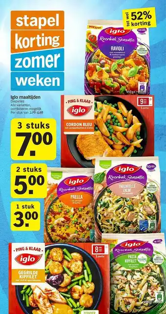 Albert Heijn Iglo Maaltijden Tot Wel 52% Korting aanbieding