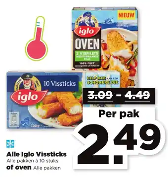 PLUS Iglo vissticks of oven aanbieding