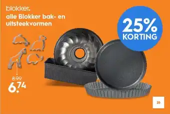 Blokker 25% korting blokker bakvormen aanbieding