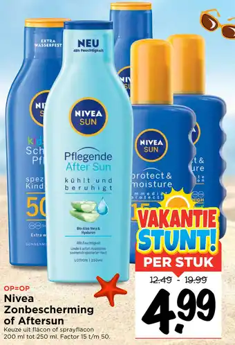 Vomar Voordeelmarkt Nivea Zonbescherming of Aftersun aanbieding