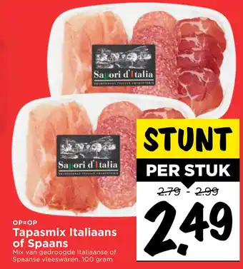 Vomar Voordeelmarkt Tapasmix Italiaans of Spaans aanbieding