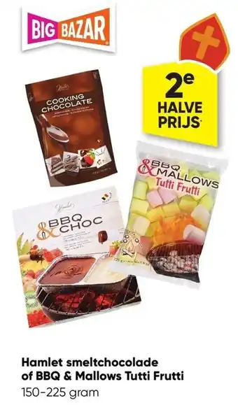 Big Bazar Hamlet smeltchocolade of BBQ & mallows tutti frutti 150-225 gram aanbieding