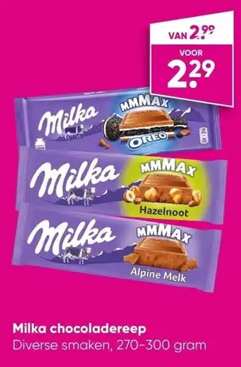 Big Bazar Milka chocoladereep 270 gram aanbieding