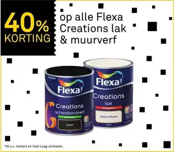 Karwei 40% korting op alle flexa creations lak & muurverf aanbieding