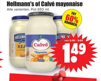 Dirk Hellmann's of calvé mayonaise aanbieding