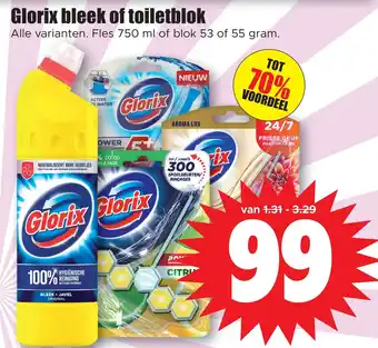 Dirk Glorix bleek of toiletblok aanbieding