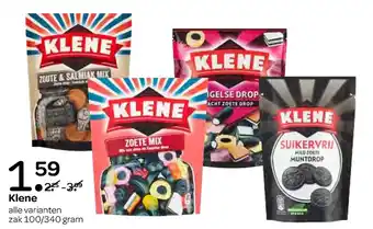 Spar Klene suikervrij 100 gram aanbieding