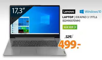 Expert Lenovo Laptop | IdeaPad 3 17ITL6 (82H9007EMH) aanbieding