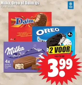 Dirk Milka, Oreo of Daim ijs aanbieding