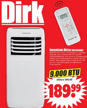 Dirk Inventum Airco DRS9000AC aanbieding