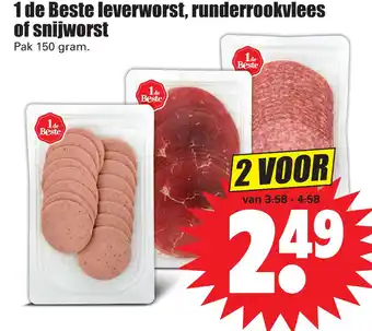 Dirk 1de Beste leverworst, runderrooKviees aanbieding