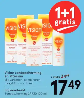 Etos Vision zonbescherming en aftersun aanbieding