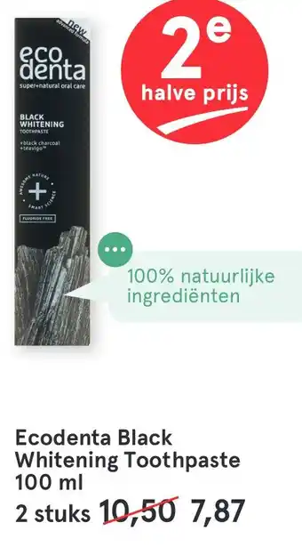 Etos Ecodenta Black Whitening Toothpaste aanbieding