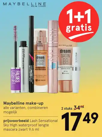 Etos Maybelline make-up aanbieding