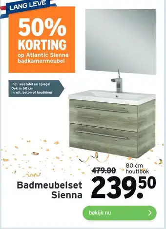 GAMMA Badmeubelset Sienna aanbieding