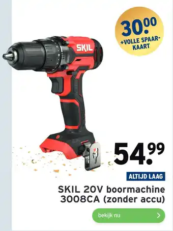 GAMMA SKIL 20V boormachine 3008CA (zonder accu) aanbieding