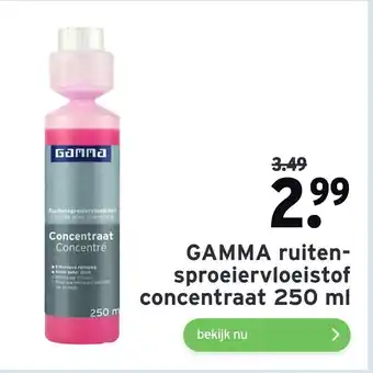 GAMMA GAMMA ruitensproeiervloeistof concentraat 250 ml aanbieding