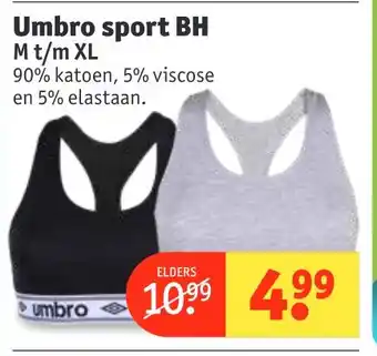 Kruidvat Umbro sport BH aanbieding