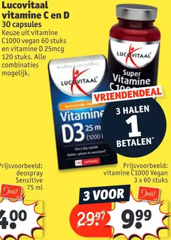 Kruidvat Lucovitaal vitamine C en D aanbieding