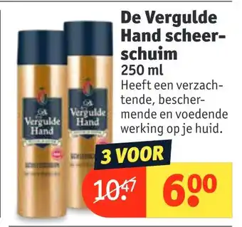 Kruidvat De Vergulde Hand scheerschuim aanbieding