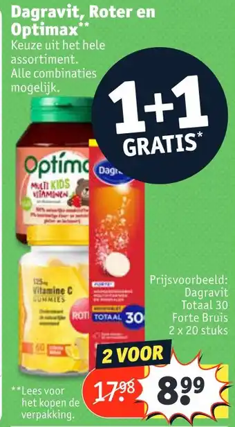 Kruidvat Dagravit, Roter en Optimax" aanbieding