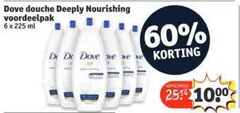 Kruidvat Dove douche Deeply Nourishing voordeelpak aanbieding